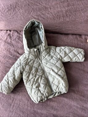 Green puffer jacket H&M